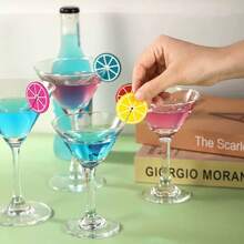 1Set Silicone Wine Glass Labels, Water And Drink Cup Decorations, Party Wine And Champagne Flute Identification Markers, Wedding And Birthday Supplies, Home And Party Decorations - Multicolor - View 11