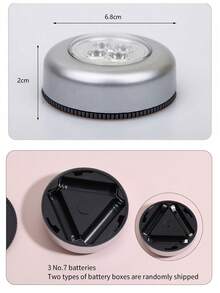 Multi-Use Tap Tap Light, LED Touch Sensor Light For Kitchen Cabinet, Home, Car, Emergency Lamp & Nightlight - Silver - View 6