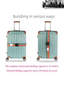 4pcs Personalized Embroidered Luggage Straps, Travel Suitcase Password Lock Security Strap, Multi-Color Fashion Versatile Packing Belt, Thick & Durable Anti-Burst Luggage Binding Strap, Securely Fixes Checked Luggage, Suitable For Travel, Gifts For Family, Friends, Holidays Like Mother's Day, Teacher's Day, Valentine's Day, Christmas, Father's Day, Birthdays