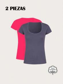 Women T-Shirts - Rust Brown - View 1