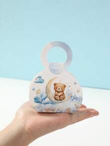 12件蓝色熊主题提手礼盒、蓝色熊主题图案纸质礼盒、蓝色熊生日派对礼品装饰盒、节日庆典手提礼盒、宝贝洗礼装饰、性别揭秘装饰、蓝色熊主题派对礼品包装用品、婚礼装饰、派对餐桌礼品装饰用品、购物小商品盒、厨房包装用品、派对小礼品 - 藍色小熊 - 查看 7