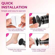 60/120片装去茧垫替换装 - 80目和180目粗细砂带，适用于电动磨脚器和修脚机 - 去除足部、脚跟和脚趾的死皮和硬皮 - 男女居家修脚必备 - 彩色 - 查看 7