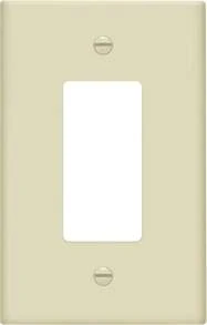 ENERLITES Decorator Light Switch Or Receptacle Outlet Wall Plate, Gloss Finish, Size 1-Gang 4.50&#34; X 2.76&#34;, Unbreakable Polycarbonate Thermoplastic, UL Listed, 8831-W, White