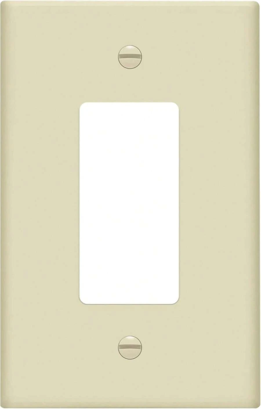 ENERLITES Decorator Light Switch Or Receptacle Outlet Wall Plate, Gloss Finish, Size 1-Gang 4.50&#34; X 2.76&#34;, Unbreakable Polycarbonate Thermoplastic, UL Listed, 8831-W, White
