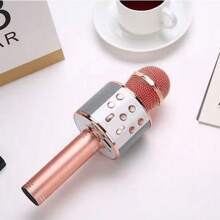Microphone Audio Integrated Microphone Home Singing K Wireless Bluetooth Can Be Inserted Tf,Usb Card Play Music Outdoor Party Family Gathering,Microphone,Mic,Wireless Microphone