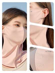 WRELS 1pc Women's Lightweight Ice Silk Face Mask Neck Gaiter, Elastic Adjustable Outdoor Cycling Camping Hiking Protection Cover, Summer - Multicolor - View 4