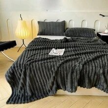 Couverture en sherpa épais et super doux à carreaux + sac-cadeau non tissé de haute qualité (sans housse de coussin ni insert) - Doux, chaud et confortable, convient pour le canapé, le lit, le bureau, les voyages, la randonnée et la pêche - Cadeau multifonctionnel utilisable toute l'année, cadeau de Noël, lavable en machine