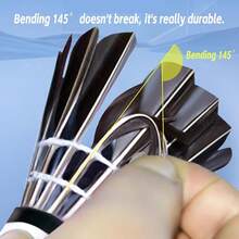 12-Pack Feather Badminton Shuttlecocks With Great Stability And Durability,Shuttlecock Indoor Outdoor Sports Hight Speed Training Badminton Birdie Balls - Black - View 2