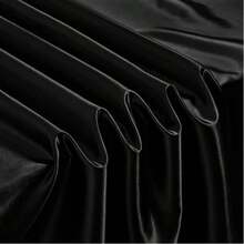 1 块优质纯色缎面桌布，适合派对、餐厅 - 黑色 - 查看 8