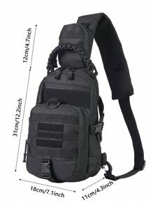 Multi-Function Sports Chest Bag, Outdoor Sports Sling Bag, Crossbody Bag With Multiple Pockets, Suitable For Hiking, Trekking, Camping And Various Outdoor Activities