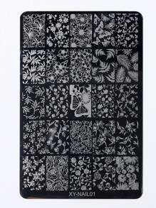 3D Spring Summer Flower Nail Stamping Plate Floral Leaves Nail Art Plate For Stamping Stamping Nails Stencil Templates Transfer Printing Mold Manicure Tools