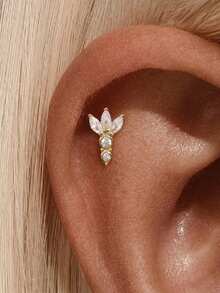 1 件 925 纯银榄尖形恶魔眼耳钉平背耳钉耳钉耳钉精美珠宝适合日常佩戴婚礼派对订婚周年纪念情人节