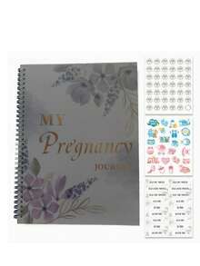 新手妈妈的孕期日记 - 孕期书籍和计划本 - 孕期必备 - 包含日历、贴纸和纪念品口袋 - 最佳迎婴派对、性别揭晓、准妈妈生日礼物、婴儿装饰、婴儿用品