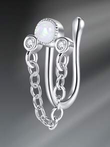 CIZME Fake Nose Rings Stainless Steel Gold Faux Septum Rings Dangle U Shaped Fake Nose Piercing Jewelry Non Piercing Septum Rings For Women Men Fake Lip Rings Ears Clip On Cartilage Earring - Fake Nose Ring - View 12