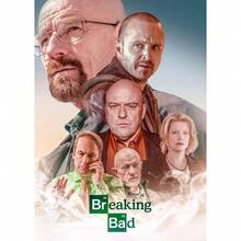 1 件/3 件墙面艺术海报可选框架流行绝命毒师电视剧高清海报和印刷品人物帆布画墙面艺术画复古客厅家居装饰壁画 - 彩色 - 查看 32