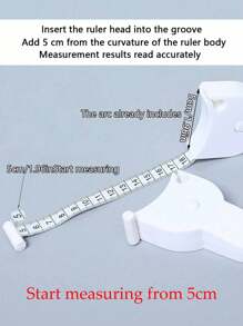 1pc Cinta de medición retráctil automática 3D con forma de Y para medición de cintura, mini cinta de costura suave de doble cara para el cuerpo, sastre, costura