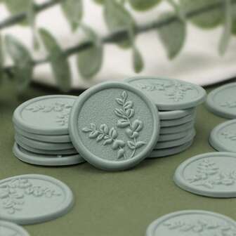 25 pezzi Adesivi sigillo di cera con rilievo 3D a forma di ramo d'albero per matrimonio, adesivi sigillo di cera fatti a mano, adesivi sigillo di cera per inviti di matrimonio, adesivi sigillo di cera autoadesivi