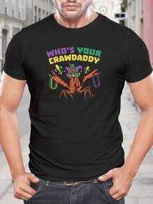 ¿Quién es tu Crawdaddy? Camiseta de Cangrejos de Río de Mardi Gras - Ropa divertida del festival cajún de Luisiana - Camisetas de algodón negras para hombre, mujer y niño - Negro - Ver 1