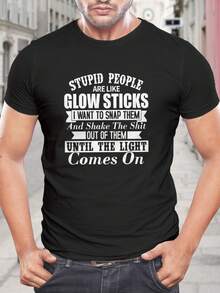 Camiseta divertida y sarcástica con diseño de barra luminosa - Camiseta con frase irónica para hombres y mujeres - Camiseta gráfica novedosa y humorística - Cuello redondo, manga corta, moda - Ropa informal para diario - Camisetas para papá - Negro - Ver 1