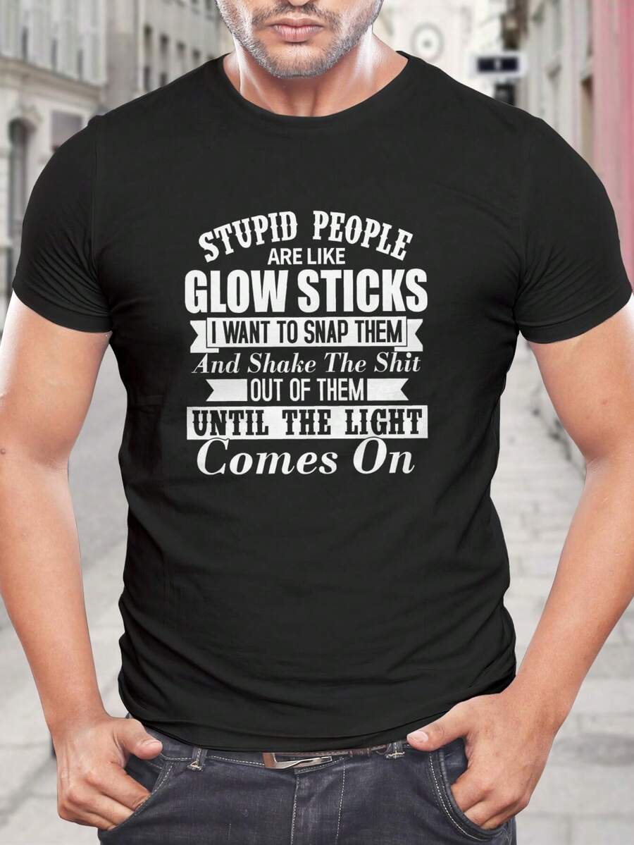 Camiseta divertida y sarcástica con diseño de barra luminosa - Camiseta con frase irónica para hombres y mujeres - Camiseta gráfica novedosa y humorística - Cuello redondo, manga corta, moda - Ropa informal para diario - Camisetas para papá - Negro - Ver 1