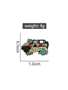 1pc Hard Enamel Needle Colored Car Brooch Lapel Badge Jewelry Gift For Friends - Multicolor - View 9
