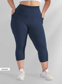 Women's Plus Size Capri Leggings High Waist Tummy Control, Stretchy Yoga Workout Pants (XL-5X) - Spandex Elastic Fit