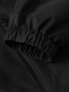 Men's Outdoor, Casual Windproof Patchwork Hooded Jacket, Fall - Black - View 3