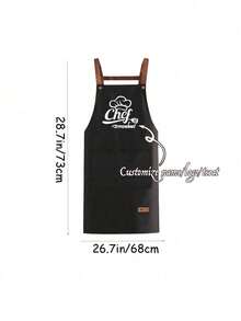 1件定制围裙，适合爸爸、父亲、男士、女士，可定制文字和Logo，厨师烹饪厨房围裙，个性化防水厨房围裙，可定制Logo和名字，厨师烹饪围裙，送给妈妈、丈夫、女朋友、男朋友的完美礼物，父亲节、情人节、母亲节、生日、周年纪念日、毕业典礼、婚礼，表达爱意，独特，家庭和睦。