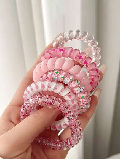 6个/包 女士印花螺旋发圈，可爱发饰，适合日常佩戴、情人节、夏季、弹性发圈、女士发饰、美发工具、美容配件、女士卷发发饰、秋季、旅行、美发工具、女士配件、发饰、秋季、发饰、女士发饰、旅行、发饰、女士配件、发饰、女士发饰、美发工具、发饰、配件、美容配件、礼物、旅行、女士礼物、发饰、圣诞袜填充物、圣诞袜填充物、女士圣诞袜填充物、圣诞礼物、礼物、圣诞袜填充物、女士礼物、礼物、圣诞礼物、成人圣诞袜填充物、成人圣诞袜填充物、发饰、女士配件、圣诞袜圣诞礼物、成人礼发饰、圣诞发饰、女士礼物创意、美妆圣诞袜填充物、女士圣诞礼物头饰