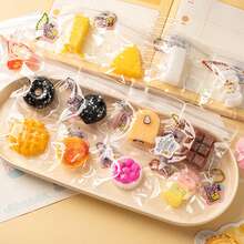 12 piezas de bolsas de amasar comida, colgante de PVC, juguetes antiestrés, cada  empacado individualmente, con una amplia variedad de diferentes alimentos, puede liberar emociones reprimidas a través del apretón - multicolor - Ver 6