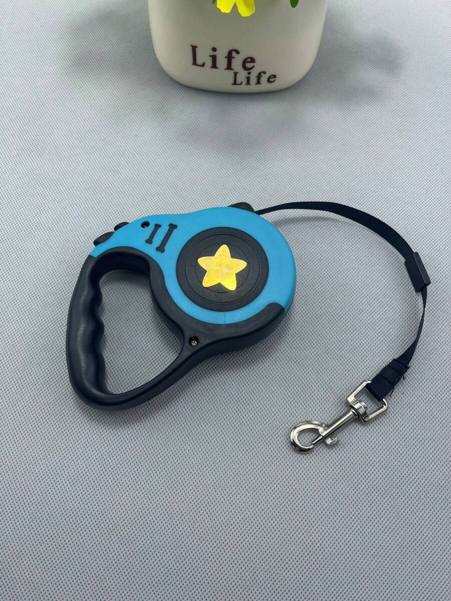 1 pièce Laisse pour animaux de compagnie avec étoile clignotante, laisse extensible automatique pour chats et chiens