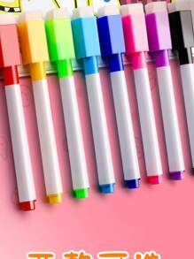 Marcadores coloridos laváveis e apagáveis à base de água, criativos e apagáveis para alunos, professores, quadros brancos, pranchetas, materiais escolares, volta às aulas
