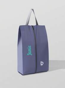 1 pièce Sac de rangement pour chaussures brodé personnalisé, sac de voyage portable grande capacité pour chaussures, housse de voyage et d'affaires pour chaussures, organisateur de chaussures de sport et de pantoufles, étui à chaussures imperméable et anti-poussière, convient à un usage quotidien, excellent cadeau pour la famille, les amis, les mères, les pères, peut être utilisé pour la fête des mères, la fête des pères, la Saint-Valentin, la fête des infirmières, Noël, anniversaire