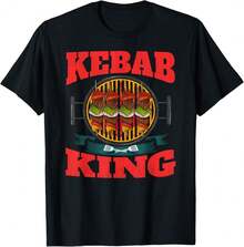 Kebab King - Funny Barbecue Grill Cookout T-Shirt^AL Father's Day Gifts - 黑色 - 查看 1