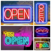1ps LED OPEN 霓虹灯，USB 供电霓虹灯，适用于俱乐部、商务餐厅、咖啡厅、多用途装饰壁挂灯 - open - 查看 1