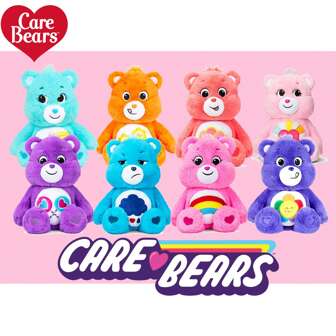CARE BEARS Care Bears Wish Bear 9 Inch Bear Plush Toy, Soft Cuddly Collectible Teddy, Ideal Gift For Children,Cheer Bear,Friend Bear,Funshine Bear,Good Luck Bear, Bear,Harmony Bear,Hopeful Heart Bear,Love-A-Lot Bear,Share Bear,Share Bear