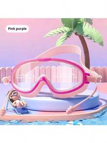 Swimming Goggles With Nose Anti Fog Goggles, Face Mask With No Leakage, Transparent Floating Diving Face Mask, 180 Wide Field Of View - Baby Pink - View 10