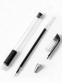 3 verschiedenfarbige Textmarker, tragbare Unterschriftenstifte, Lernbriefkugelschreiber, Büro-Kugelschreiber, sortierte Stift- und Gelspitzen, Schulmaterial, Schulanfang