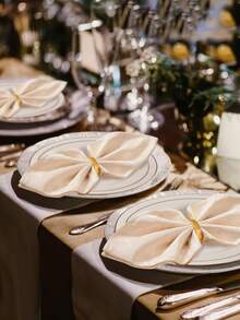 4-24pcs Matte Gold D-Shape Napkin Rings, Semi-Circle Metal Gold Napkin Holder Clips, Autumn Thanksgiving Christmas Napkin Rings, Dining Table Decor, Weddings, Banquets, Parties, Easter - Gold - View 5