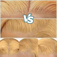 Hot Selling New Styles Honey Blonde Wig Human Hair 26 Inch 13x6 Lace Front Wigs Human Hair Straight HD Blonde Lace Front Wig 27# Colored Wigs Human Hair Pre Plcuked With Baby Hair - 金色 - 查看 6