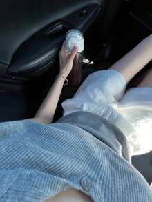 Women Casual U-Neck Cap Sleeve Cropped Knitted Top, Flattering Silhouette, Versatile Design, Summer - Grey - View 3