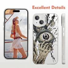Funda de teléfono de PMMA a prueba de golpes con diseño de ojo de Cthulhu de estilo anime, compatible con iPhone 6, 6S, 6Plus, 6SPlus, 7, 7Plus, 8, 8Plus, X, XR, XS, XSMax, 11, 11Pro, 11ProMax, 12, 12Pro, 12ProMax, 13, 13Pro, 13ProMax, 14, 14Pro, 14ProMax, 14Plus, 15, disponible en varios colores