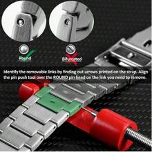 表带链条拆卸套件 - 合金表带针拆卸和维修工具，配备 3 个附加针，适用于调整金属表带长度，钟表的理想工具，直销拆卸器