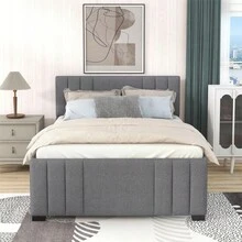 Cama de plataforma tapizada con cama nido, gris (ANTIGUO SKU:SM001006AAE)-5928 - Multicolor - Ver 3