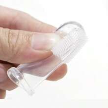 6件装可重复使用宠物牙刷，硅胶材质，耐用，刷毛柔软，温和呵护牙龈，易于清洁，宠物口腔护理工具