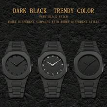 BaGoLee 1pc Men's Quartz Wrist Watch, Polycarbonate Material, Water-Resistant, Fashion Business Watch Suitable For All Occasions, Looks Great On Any Man