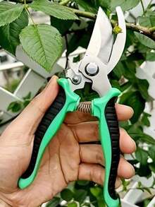 3pcs Upgraded Stainless Steel Gardening Pruning Shears, Flower & Tree Pruner, Fruit Picking Tool-Green, Suitable For Camping Christmas For Holiday Gift Giving