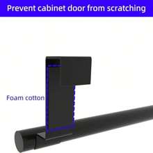 Cabinet Door Minimalist Towel Holder, Single Over Cabinet Towel Bar Gadget, Kitchen Over Cupboard Door Towel Holder, Stainless Steel Dish Towel Holder For Cabinet Door, Matte Black,Matte Black Stainless Steel Cabinet Door Towel Rack | Minimalist Over-Cabinet Space Saving Design | Heavy-Duty Kitchen Towel Holder For Dish/Hand Towels | No-Drill Cabinet Door Mounting System