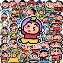 CRAYON SHINCHAN 60 Sheets Crayon Shin-Chan Cartoon Stickers, Cute Expression Stickers For Notebooks, Planners, DIY Decorations