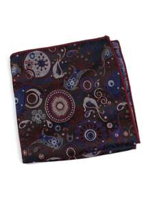 ZLQ&GOU 1pc Fashion Men's Handkerchief, Paisley Pattern Pocket Square, Contrast Color Woven Handkerchief Suitable For Wedding, Party, Formal Occasions, Gentlemen's Suit Decoration